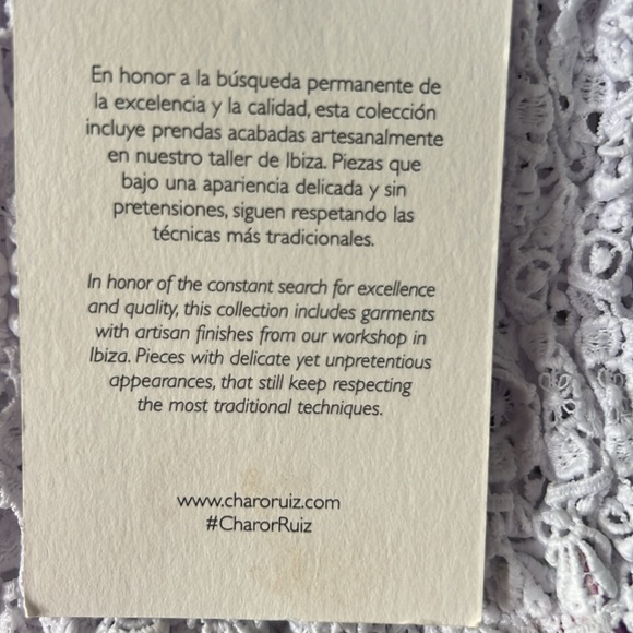 Charo Ruiz Ibiza Rola Crochet Floral One Piece Swimsuit White Bonita NWT Sz M - Picture 9 of 12